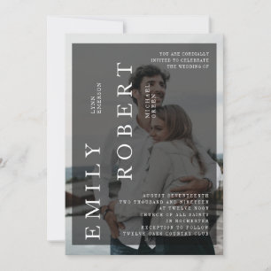 Imagen de invitación a la boda de minimalismo mode