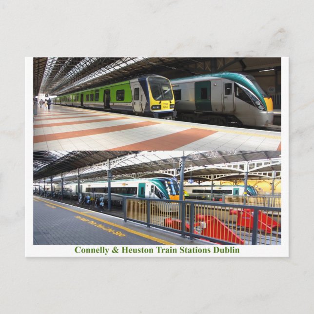 Imagen de la estación de tren para la postal (Anverso)
