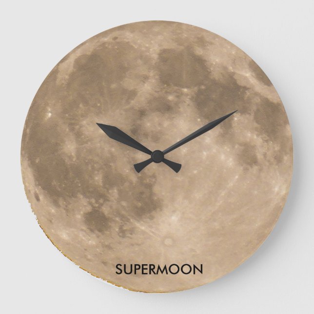 Imagen de la luna para reloj de pared redonda (Anverso)