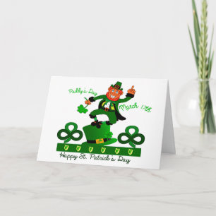 Imagen de Leprechaun irlandesa para tarjeta de fel