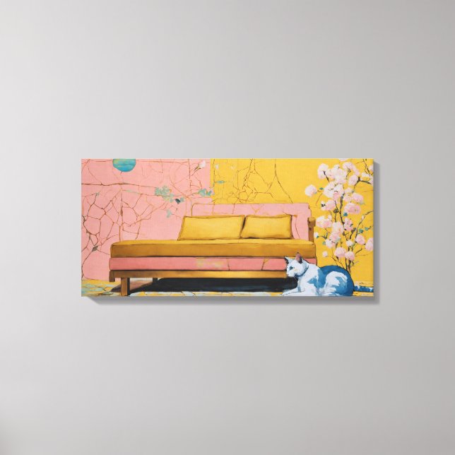 Imagen de lienzo de arte envuelto de color moderno (Anverso)