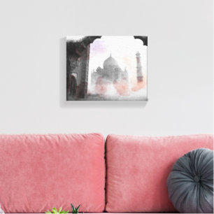 Imagen de lienzo de viaje de la época Taj Mahal - 