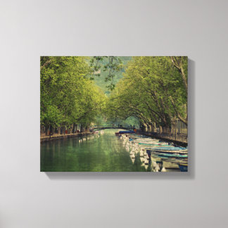 Imagen de lienzo del canal Vassé, Annecy, Francia