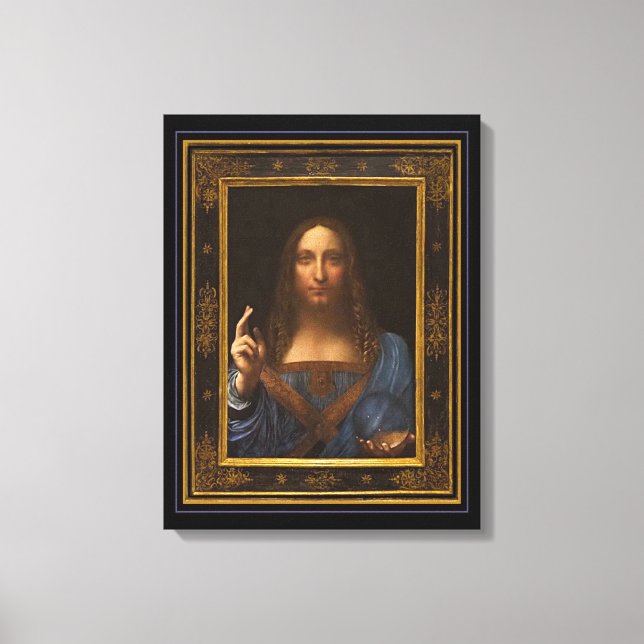 Imagen de lienzo Leonardo da Vinci de Salvator Mun (Anverso)
