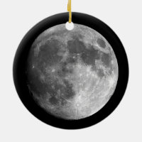 Imagen de luna llena Ornamento BnW