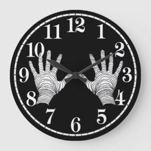Imagen de mano atemorizante para reloj de pared ac