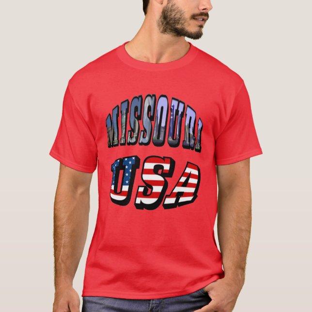 Imagen de Missouri y camiseta de texto de Estados  (Anverso)
