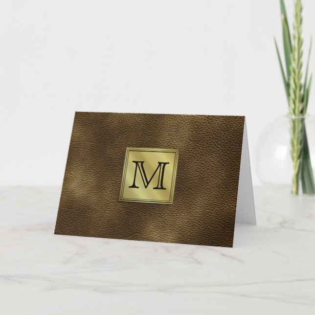 Imagen de Monograma Personalizado impresa. Marron. (Anverso)