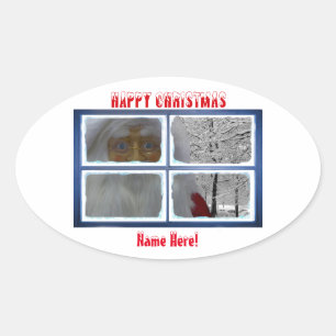 Imagen de navidades para Pegatinas Oval-Glossy