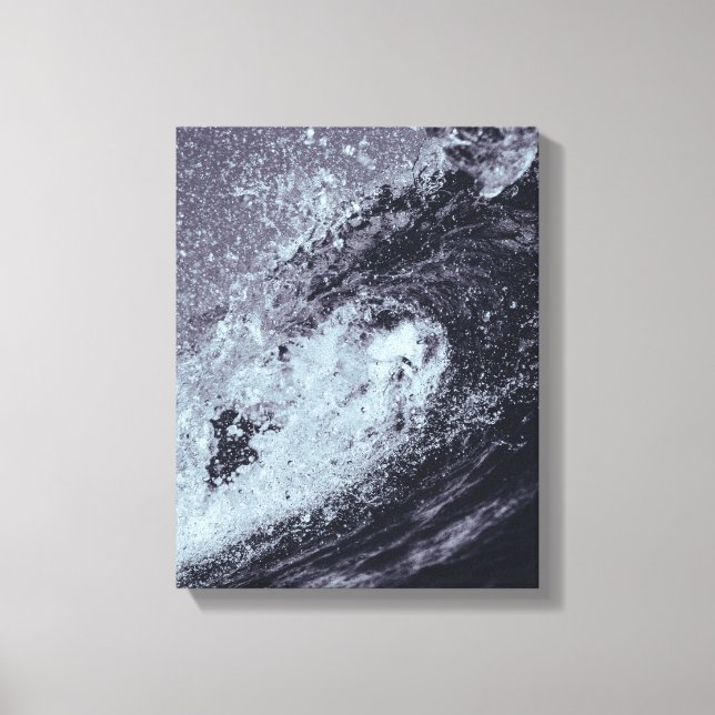 Imagen de olas del océano en lienzo (Anverso)