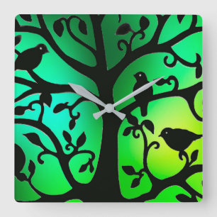 Imagen de pájaro para reloj de pared redonda grand