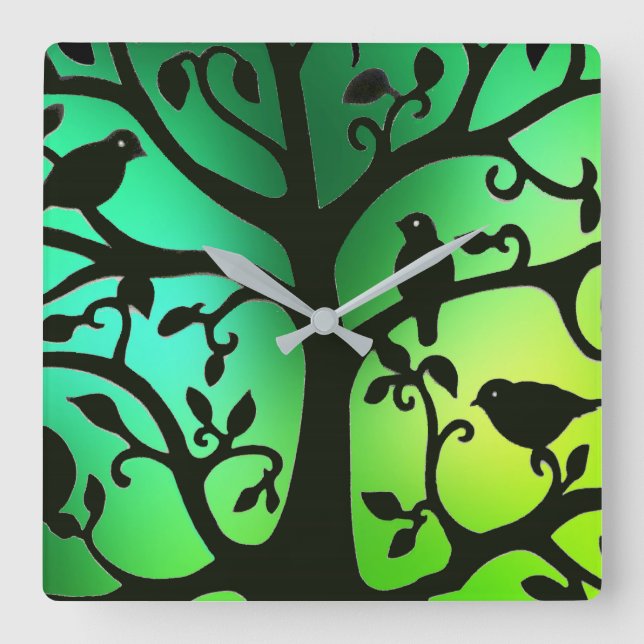 Imagen de pájaro para reloj de pared redonda grand (Anverso)