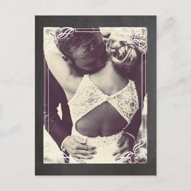 Imagen de pareja con plantilla de tiza vertical (Anverso)