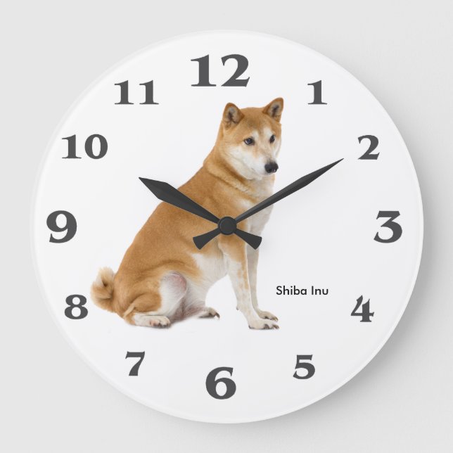 Imagen de perro para reloj de pared redonda (grand (Anverso)