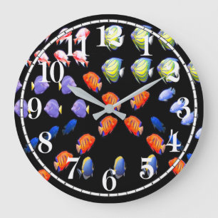 Imagen de pez tropical para reloj de pared acrílic
