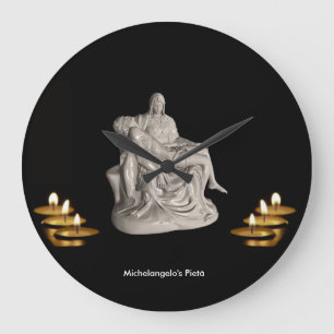 Imagen de Pietà para reloj de pared redonda-grande