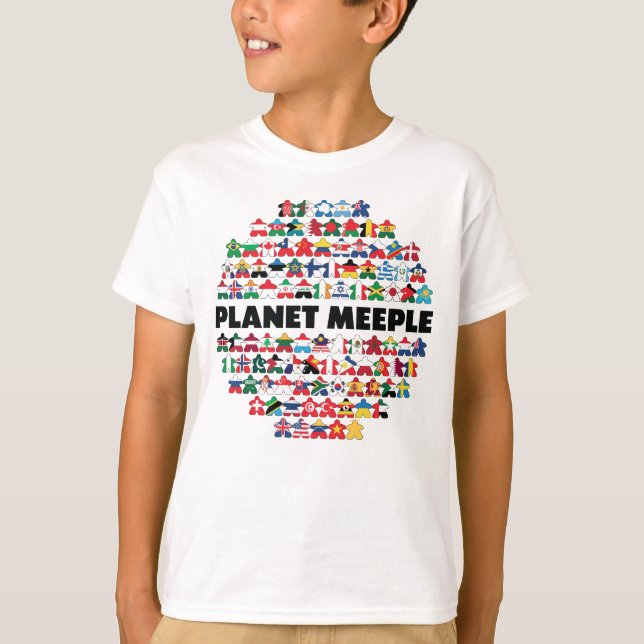 Imagen de planeta, camiseta de niños con texto neg (Anverso)