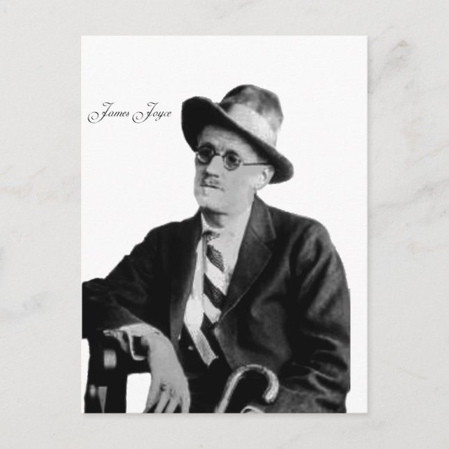 Imagen de poeta irlandés para postal (Anverso)