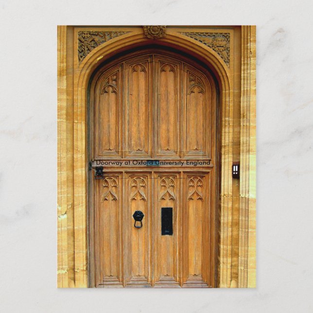 Imagen de postal de la Universidad de Oxford (Anverso)