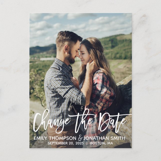 Imagen de retrato moderno cambia la postal de fech (Anverso)