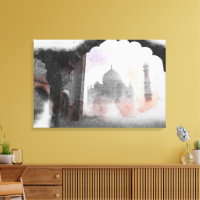 Imagen de Taj Mahal Canvas - Arte de Poster de via