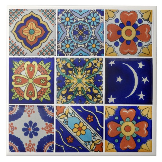 Imagen de Talavera Tile en 6 x 6 Tejas cerámicas (Frente)