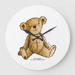 Imagen de Teddy Bear para un reloj de pared redond