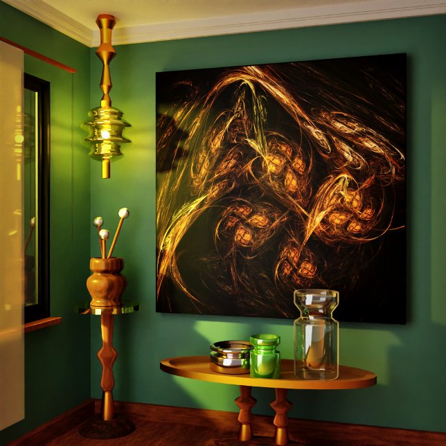 Imagen de tela envuelta de arte de la Tierra Madre (Mother Earth Abstract Art Wrapped Canvas Print)