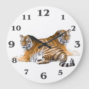 Imagen de tigre para reloj de pared redonda