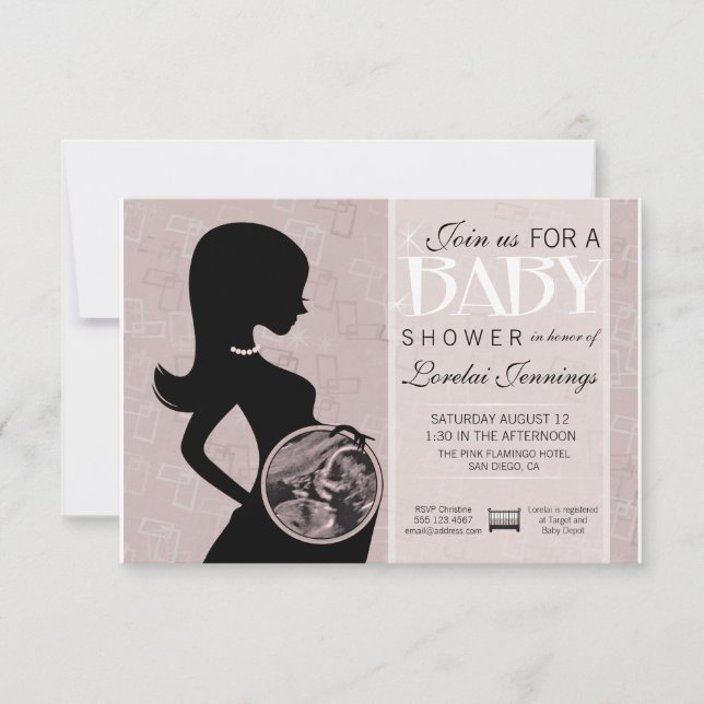 Imagen de Ultrasound Baby Shower Invitación (Anverso)