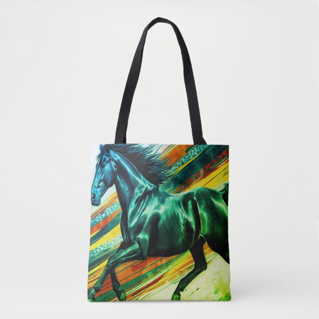Imagen de un semental galopante en una bolsa de co (Anverso)