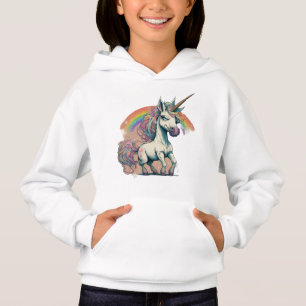 imagen de un unicornio saltando sobre un arco iris
