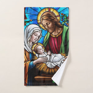 imagen de vidrio teñido de cristal de familia de a