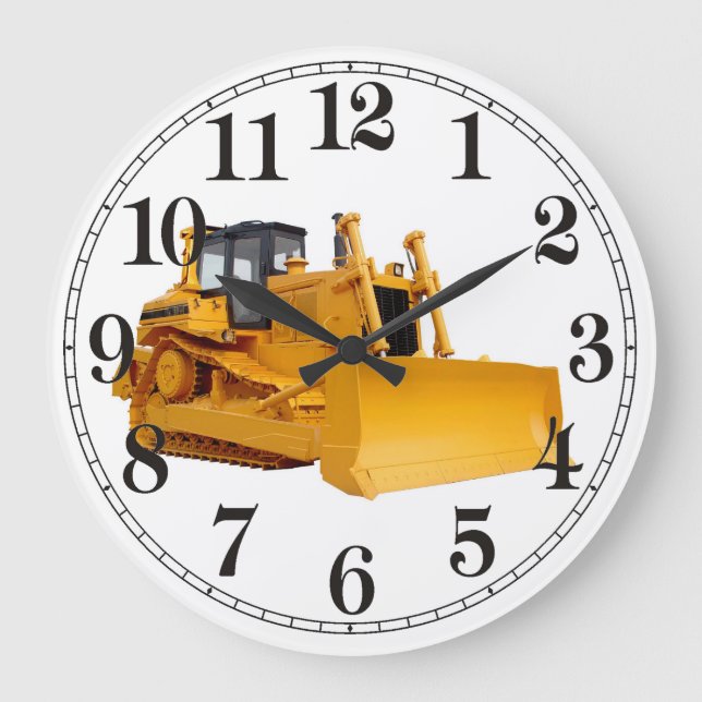 Imagen del bulldozer para el reloj de pared (Anverso)