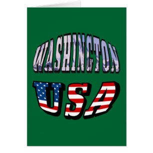 Imagen del estado de Washington y texto de la band