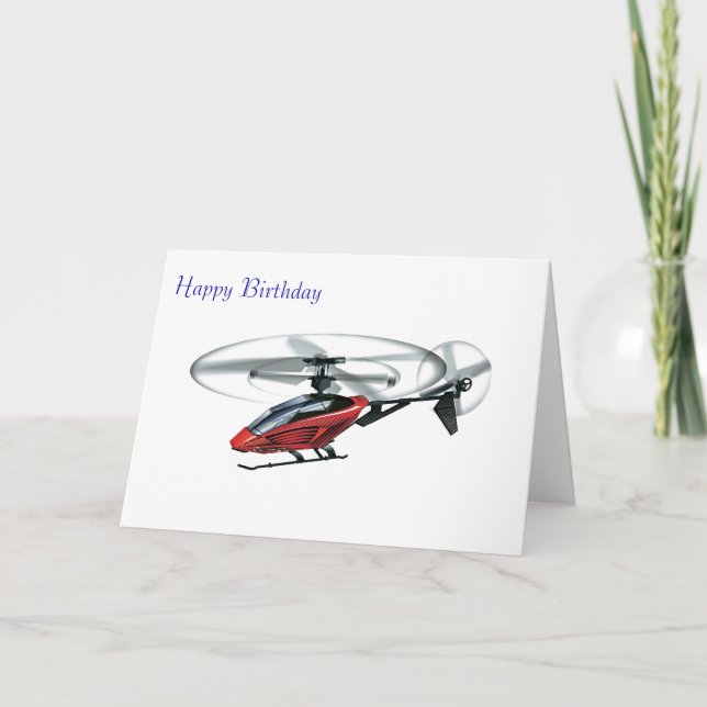 Imagen del helicóptero para la tarjeta de (Anverso)