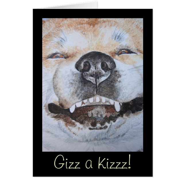 imagen del lindo y gracioso perro sonriente akita (Frente)