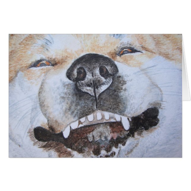 imagen del lindo y gracioso perro sonriente akita (Anverso (Horizontal))