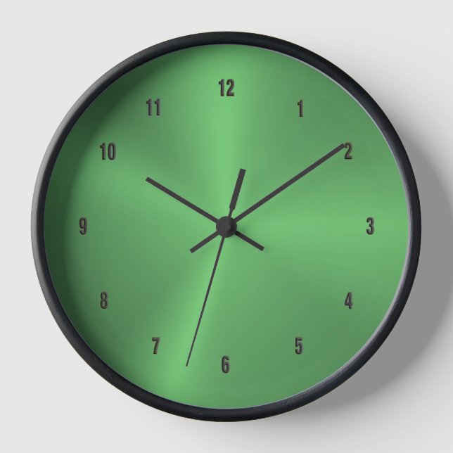 Imagen del reloj de fondo verde metálico (Anverso)