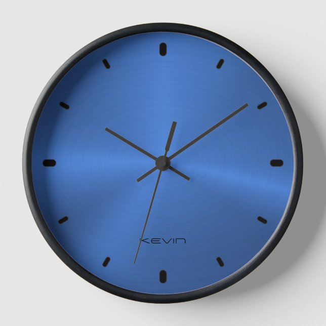 Imagen del Reloj de textura metálica azul brillant (Anverso)