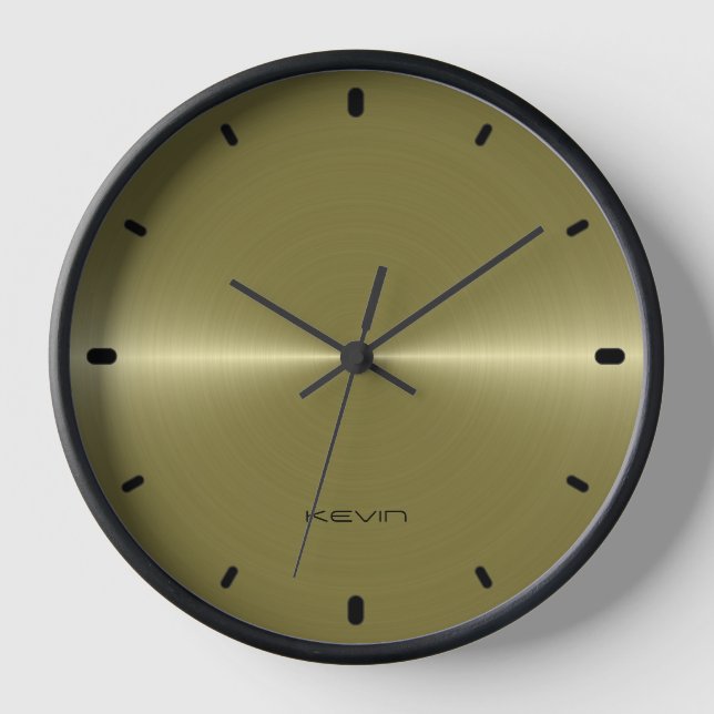 Imagen del Reloj de textura metálica de oro brilla (Anverso)