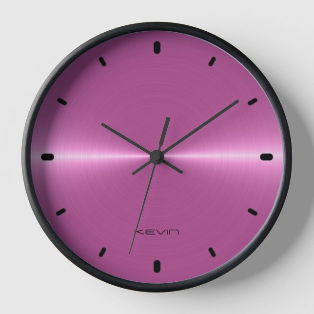 Imagen del Reloj de textura metálica rosa brillant (Anverso)