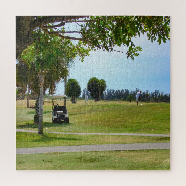 Imagen del rompecabezas del golf en Carro, Campo y (Vertical)