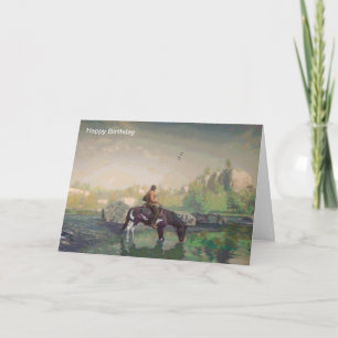 Imagen del vaquero para la tarjeta de felicitación