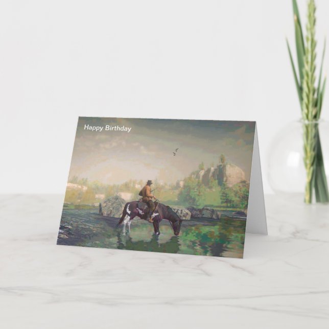 Imagen del vaquero para la tarjeta de felicitación (Anverso)