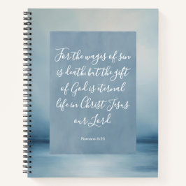 Imagen del versículo bíblico Romanos 6:23 Cuaderno
