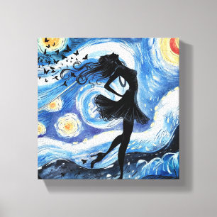 Imagen digital de pintura al óleo de arte mural, m