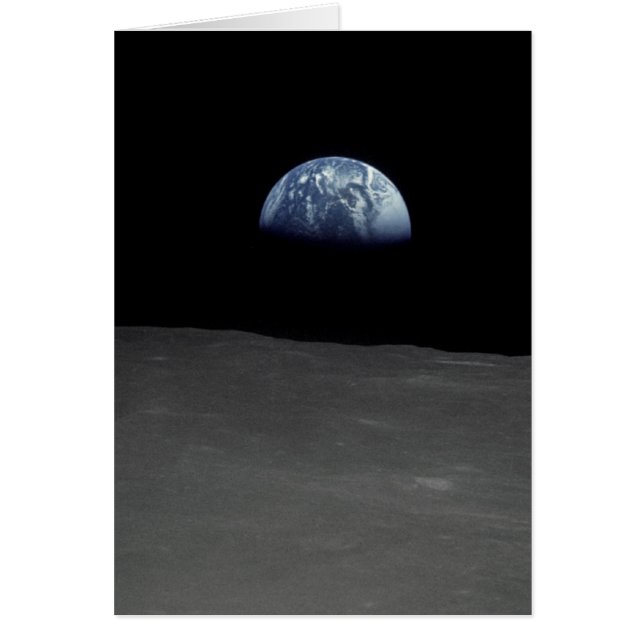 Imagen famosa de Earthrise desde la luna (Frente)