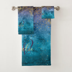 Imagen floral de la mandala y del confeti del oro