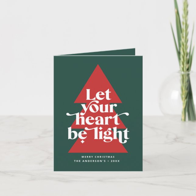 Imagen gráfica moderna mínima del árbol de Navidad (Anverso)